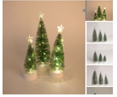 Набор из трех светодиодных елок белые