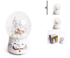 Декоративная фигура B52 'MAGIC BALL'снеж.шар с домом в лесу+мелодия,конфетти