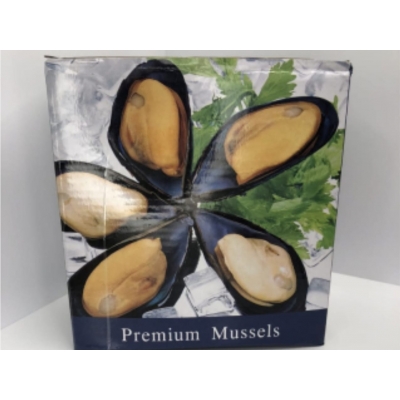 Мидии на полустворке коробочка 1 кг Мидии на полустворке коробочка 1 кг