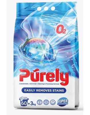 Стиральный порошок Purely с кислородным отбеливателем 3 кг