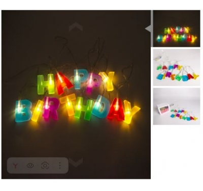 Гирлянда светод. 'Happy Birthday 2', 1,8м Гирлянда светод. 'Happy Birthday 2', 1,8м