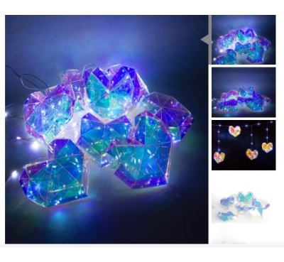 Гирлянда светод. бахрома с декор. элем. 'Сердце',2,8*1м Гирлянда светод. бахрома с декор. элем. 'Сердце',2,8*1м