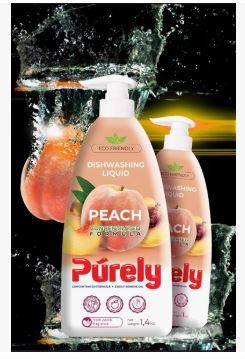 Средство для мытья посуды Purely Персик 1л Средство для мытья посуды Purely Персик 1л