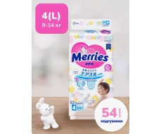 Подгузники детские, размер 4 L 9-14 кг 54 шт