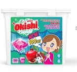 Капсулы для стирки Okishi 8 г.*100 шт. с ароматом фруктов Капсулы для стирки Okishi 8 г.*100 шт. с ароматом фруктов