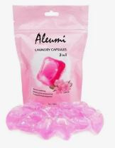 Aleumi Жидкое средство для стирки в капсулах 3в1, 1 камера 8гр, SAKURA, 30шт/пакет